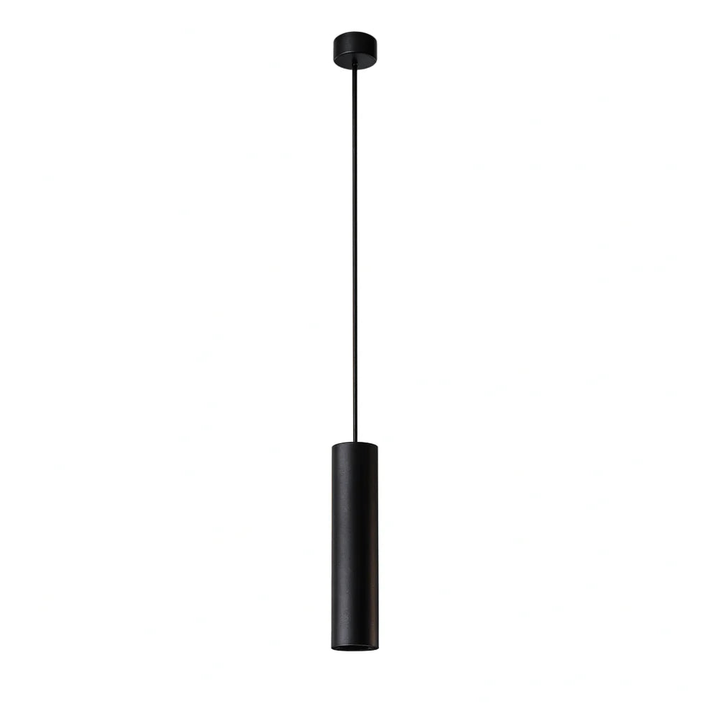 Pendant Light Black Aluminum Tube Style