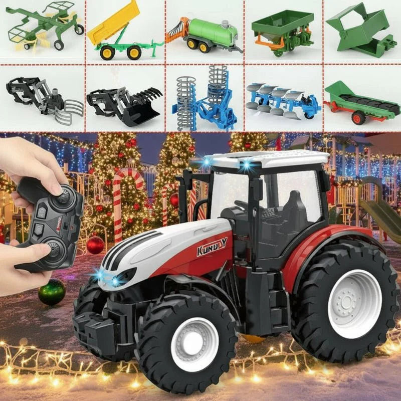 AGROTRAX – 1:24 Remote Control Electric Tractor Trailer with Lights