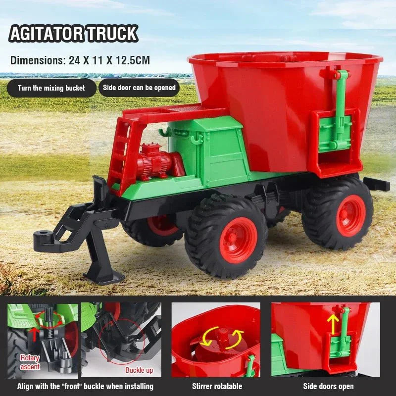 AGROTRAX – 1:24 Remote Control Electric Tractor Trailer with Lights