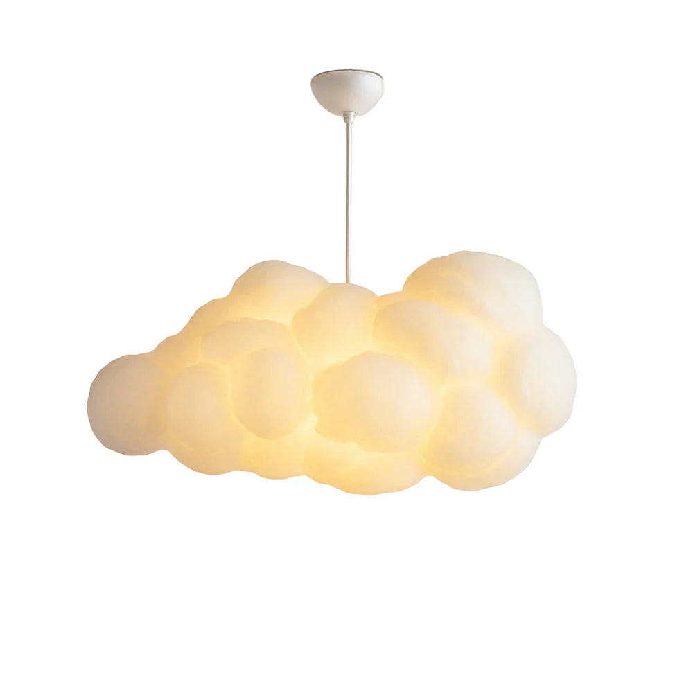 Aura Lumineuse : Suspensions blanches modernes pour chambre à coucher avec double abat-jour pour un éclairage élégant