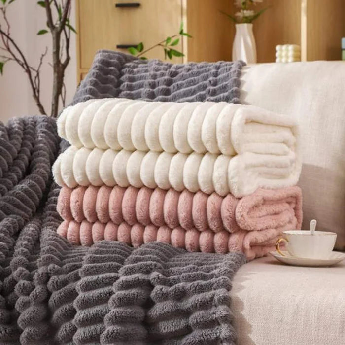 Couverture lestée en fausse fourrure CloudStripe 